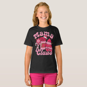 Mama Claus Santa Funny Christmas Pajama Matching T-Shirt