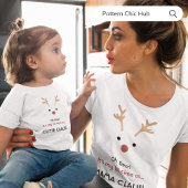 Mama Claus White Modern Family Christmas T-Shirt