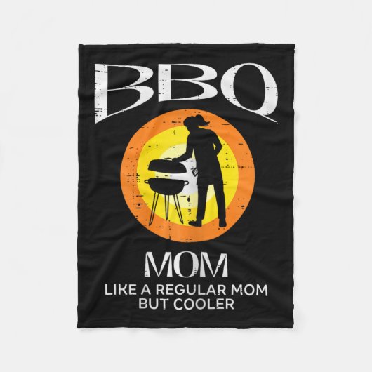 Mama Cooler Grillfleisch Grillmütter Tag Momente Fleecedecke (Vorderseite)