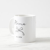 Mama | Coquette Black Bow and Baby's Foto Kaffeetasse (Vorderseite Links)
