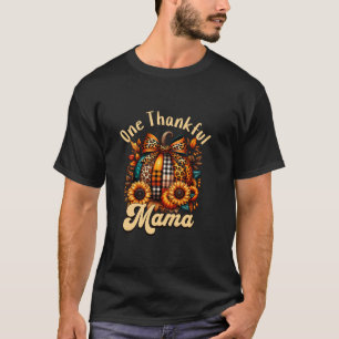 Mama Coquette Bow Leopard Pumpkin Sunflow T-Shirt