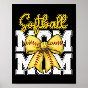 Mama Coquette Bow Sport Mama Mütter Tag Poster