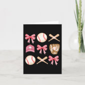 Mama Coquette Mothers Day Girls Baseball Mama Karte (Vorderseite)
