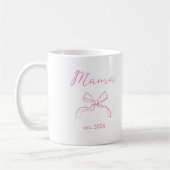 Mama | Coquette Pink Bow und Baby's Foto Kaffeetasse (Links)