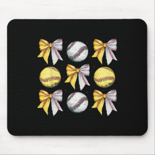 Mama Coquette Schleife Spieltag Bysebyll Softbyll Mousepad