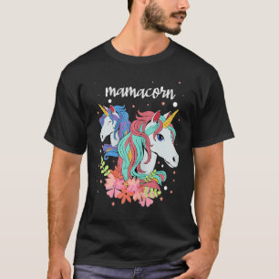 Mama Corn Unicorn Rainbow Mama Baby Girl Mother's  T-Shirt