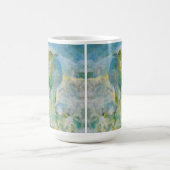 Mama Cow Country Farm Art Blue Green Large Kaffeetasse (Mittel)