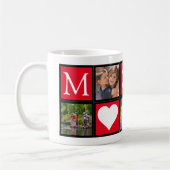Mama Custom 5 Fotos Herz Red Coffee Tasse (Links)