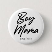 Mama Custom Est. Jahr Minimale Mama Mutter Mama Button (Vorderseite)