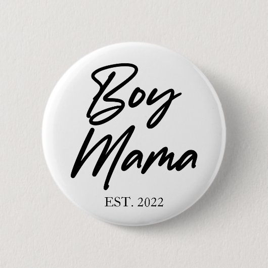 Mama Custom Est. Jahr Minimale Mama Mutter Mama Button (Vorderseite)