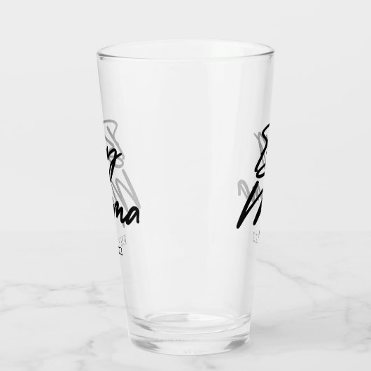 Mama Custom Est. Jahr Minimale Mama Mutter Mama Glas (Links)