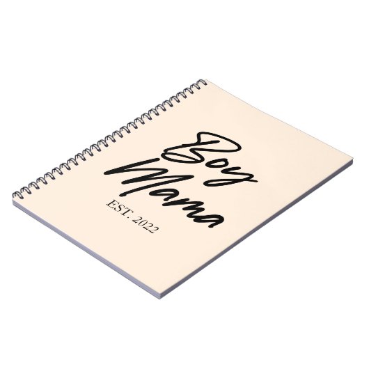 Mama Custom Est. Jahr Minimale Mama Mutter Mama Notizblock (Linke Seite)