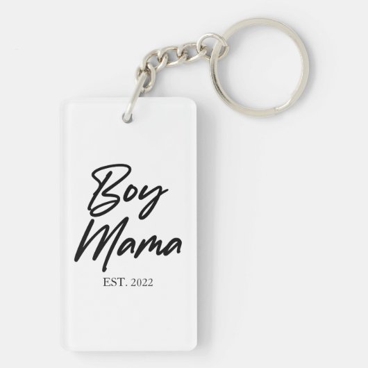 Mama Custom Est. Jahr Minimale Mama Mutter Mama Schlüsselanhänger (Rückseite)