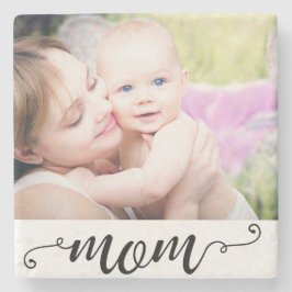 Mama Custom Foto Geschenk Muttertagskalligrafie Steinuntersetzer