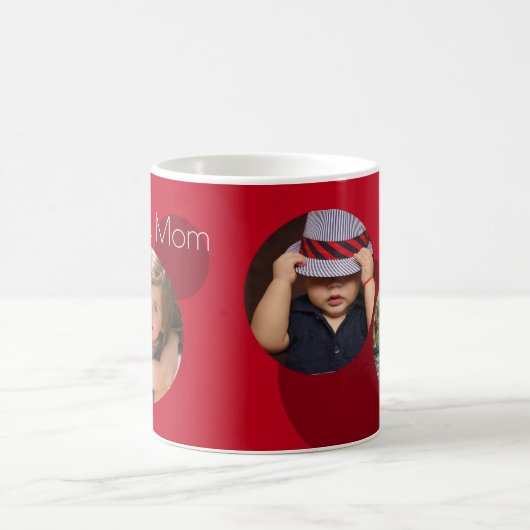 Mama Custom Fotos Red Dots Kaffee Tasse (Mittel)