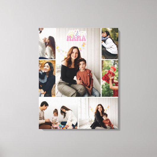Mama Custom Photo Collage Foam Board Leinwanddruck (Vorderseite)