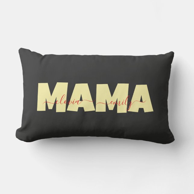 Mama Customized children name Lendenkissen (Vorderseite)