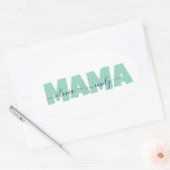 Mama Customized children name Ovaler Aufkleber (Umschlag)