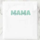 Mama Customized children name Ovaler Aufkleber (Tasche)
