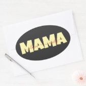 Mama Customized children name Ovaler Aufkleber (Umschlag)