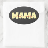 Mama Customized children name Ovaler Aufkleber (Tasche)
