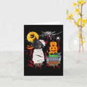 Mama Dackel Hund Halloween Hund Beängstigende Pump Karte (Gelbe Blume)