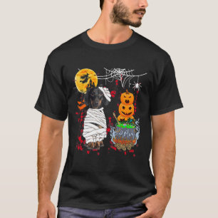 Mama Dackel Hund Halloween Hund Beängstigende Pump T-Shirt