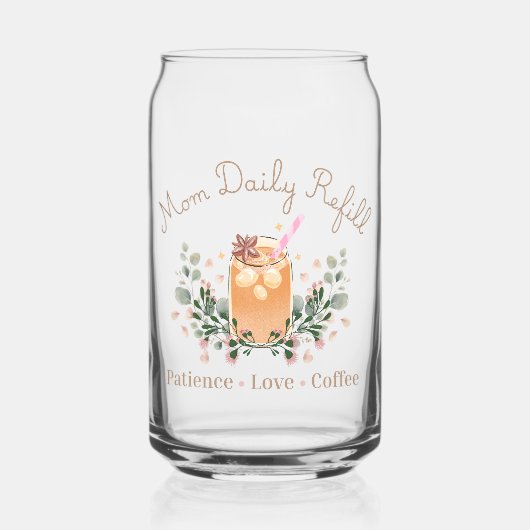 Mama Daily Refill Kaffee Liebhaber Design Dosenglas (Vorderseite)