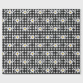 Mama Daisy auf Gingham Wrapping Paper Geschenkpapier (Flach)