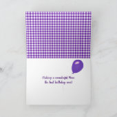 Mama Daisy auf Lila und White Gingham Karte (Innenseite)