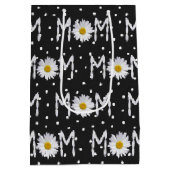 Mama Daisy auf Polka Dots mittelgroße Geschenktasc Mittlere Geschenktüte (Rückseite)