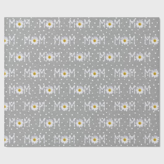 Mama Daisy auf Polka Dots Wrapping Paper Geschenkpapier (Flach)