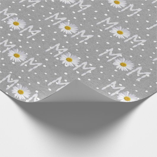 Mama Daisy auf Polka Dots Wrapping Paper Geschenkpapier (Ecke)
