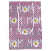 Mama Daisy auf Polka-Punkten Mittlere Geschenktüte (Rückseite)