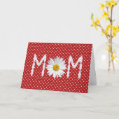 Mama Daisy auf Polka-Punktkarte Karte (Gelbe Blume)