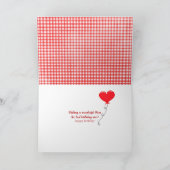 Mama Daisy auf Rot-Weiß-Gingham Karte (Innenseite)