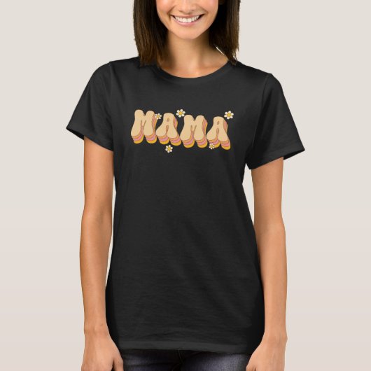 Mama Daisy Blume Retro Groovy Style Gardeners Mo T-Shirt (Vorderseite)