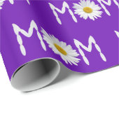 Mama Daisy Blume und Blätter Geschenkpapier (Rolleneckpunkt)