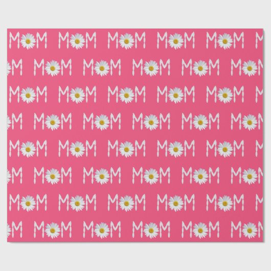 Mama Daisy Blume und Blätter Geschenkpapier (Flach)