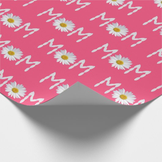Mama Daisy Blume und Blätter Geschenkpapier (Ecke)