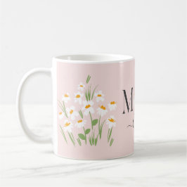 Mama daisy Blütendusche neues Baby pink Kaffeetasse