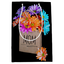Mama Daisy Bouquet in Papiertüte Mittlere Geschenktüte