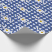 Mama Daisy on Gingham Geschenkpapier (Ecke)