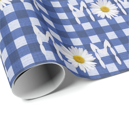 Mama Daisy on Gingham Geschenkpapier (Rolleneckpunkt)