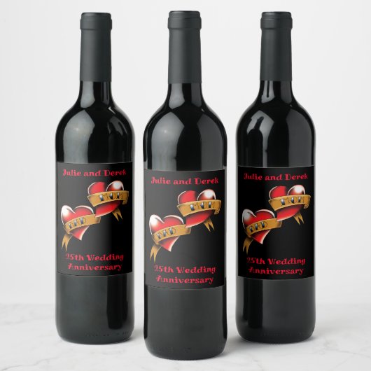 Mama & Dan-Party Weinetikett (Flaschen)