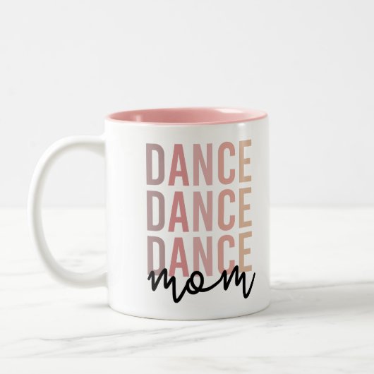Mama | Dance Mama | Dancer Mama Gift Zweifarbige Tasse (Links)