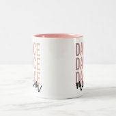 Mama | Dance Mama | Dancer Mama Gift Zweifarbige Tasse (Mittel)