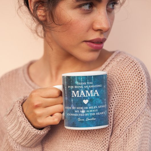 Mama danke Ihnen, herzliche Nachricht Personalisie Kaffeetasse