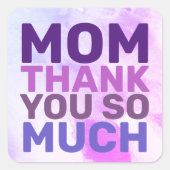 MAMA DANKE IHNEN SO VIEL QUADRATISCHER AUFKLEBER (Vorderseite)