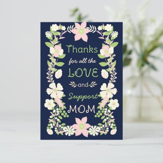 Mama Dankeschön Karte (Stehend Vorderseite)